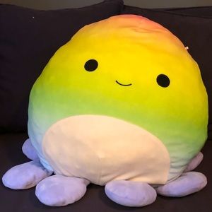 20” Big Official Squishmallow Elodie the Octopus Pastel Rainbow Kellytoy